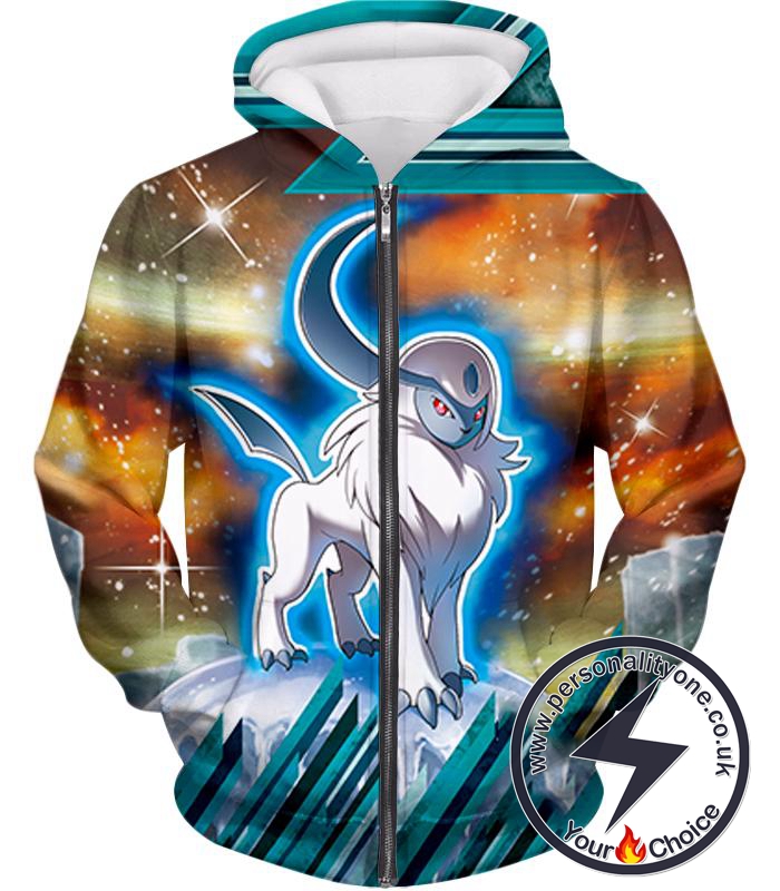 Pokemon Cool Disaster Pokemon Absol Amazing Zip Up Hoodie